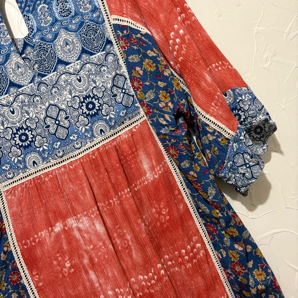 Sundance Boho Mixed Print Mixed Media Mini Swing … - image 7